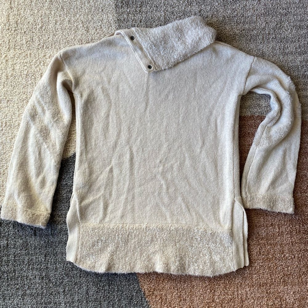 Smartwool XS Wool Blend Lodge Tunic Pullover Sweater Cream - Picture 8 of 8